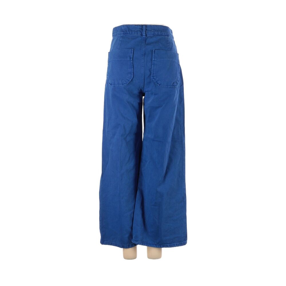 Zara Blue High Rise Wide Leg Sailor Pants Size 4 Cobalt Utility Pants